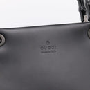 GUCCI Bamboo Hand Bag Leather 2way Black Silver 002 1016 Auth BA16192-18
