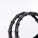 GUCCI Bamboo Hand Bag Leather 2way Black Silver 002 1016 Auth BA16192-10