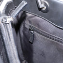 GUCCI Bamboo Hand Bag Leather 2way Black Silver 002 1016 Auth BA16192-22