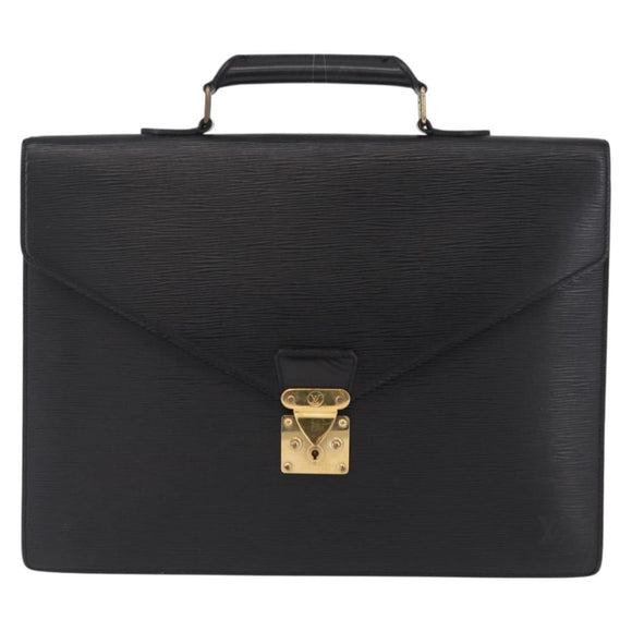LOUIS VUITTON Epi Serviette Conseiller Briefcase Black M54422 LV Auth BA16193
