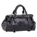 Miu Miu Vitter Lux Hand Bag Leather 2way Purple Silver Auth BA16195V-1