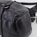 Miu Miu Vitter Lux Hand Bag Leather 2way Purple Silver Auth BA16195V-18
