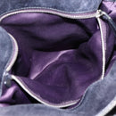 Miu Miu Vitter Lux Hand Bag Leather 2way Purple Silver Auth BA16195V-24