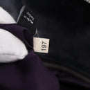 Miu Miu Vitter Lux Hand Bag Leather 2way Purple Silver Auth BA16195V-12