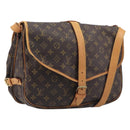 LOUIS VUITTON Monogram Saumur 35 Shoulder Bag M42254 LV Auth BA16197-1