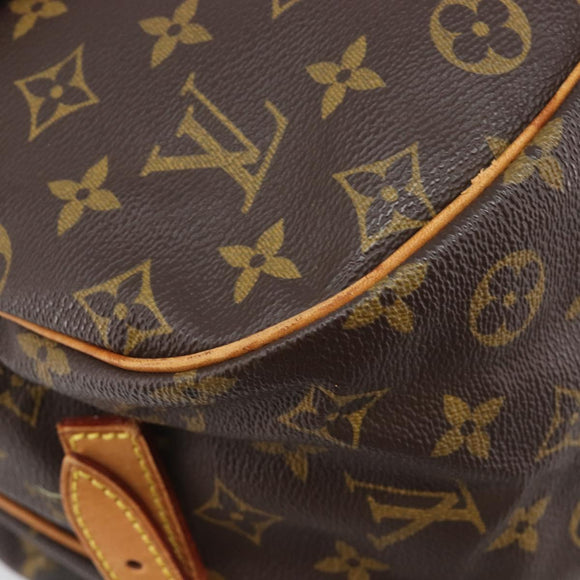 LOUIS VUITTON Monogram Saumur 35 Shoulder Bag M42254 LV Auth BA16197