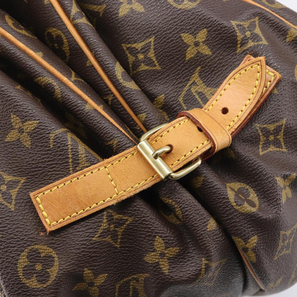 LOUIS VUITTON Monogram Saumur 35 Shoulder Bag M42254 LV Auth BA16197