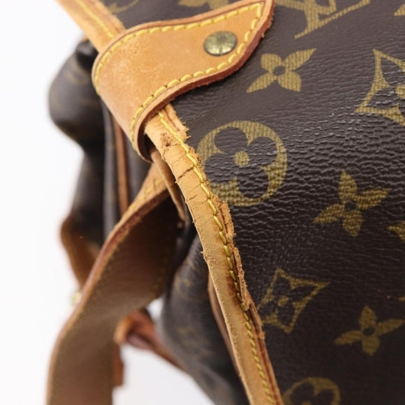 LOUIS VUITTON Monogram Saumur 35 Shoulder Bag M42254 LV Auth BA16197