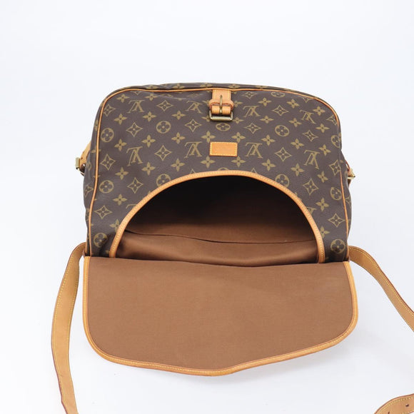 LOUIS VUITTON Monogram Saumur 35 Shoulder Bag M42254 LV Auth BA16197