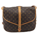 LOUIS VUITTON Monogram Saumur 35 Shoulder Bag M42254 LV Auth BA16197-13