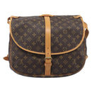 LOUIS VUITTON Monogram Saumur 35 Shoulder Bag M42254 LV Auth BA16197-3