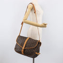 LOUIS VUITTON Monogram Saumur 35 Shoulder Bag M42254 LV Auth BA16197-33