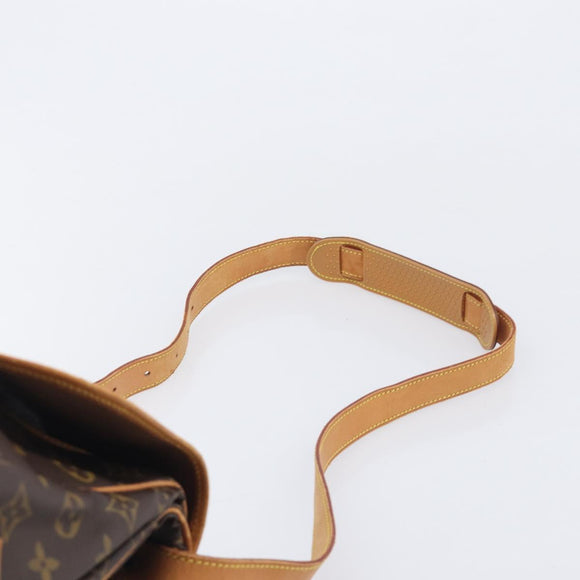 LOUIS VUITTON Monogram Saumur 35 Shoulder Bag M42254 LV Auth BA16197