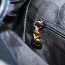Salvatore Ferragamo Vala Backpack Suede Navy Gold Tone Auth BA16198-25