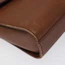 Burberrys Shoulder Bag Leather Brown Gold Auth BA1620-14
