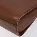 Burberrys Shoulder Bag Leather Brown Gold Auth BA1620-15