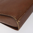 Burberrys Shoulder Bag Leather Brown Gold Auth BA1620-16