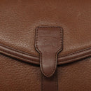 Burberrys Shoulder Bag Leather Brown Gold Auth BA1620-17