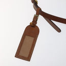 Burberrys Shoulder Bag Leather Brown Gold Auth BA1620-10