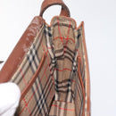 Burberrys Shoulder Bag Leather Brown Gold Auth BA1620-18