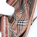 Burberrys Shoulder Bag Leather Brown Gold Auth BA1620-20