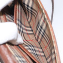Burberrys Shoulder Bag Leather Brown Gold Auth BA1620-21