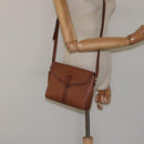 Burberrys Shoulder Bag Leather Brown Gold Auth BA1620-22