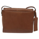 Burberrys Shoulder Bag Leather Brown Gold Auth BA1620-2