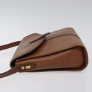 Burberrys Shoulder Bag Leather Brown Gold Auth BA1620-4