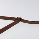 Burberrys Shoulder Bag Leather Brown Gold Auth BA1620-8