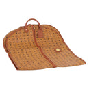 MCM Vicetos Garment Cover PVC Leather Brown Gold Tone Auth BA16200-1