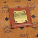 MCM Vicetos Garment Cover PVC Leather Brown Gold Tone Auth BA16200-15