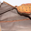 MCM Vicetos Garment Cover PVC Leather Brown Gold Tone Auth BA16200-23