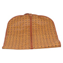 MCM Vicetos Garment Cover PVC Leather Brown Gold Tone Auth BA16200-3