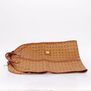 MCM Vicetos Garment Cover PVC Leather Brown Gold Tone Auth BA16200-4