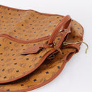 MCM Vicetos Garment Cover PVC Leather Brown Gold Tone Auth BA16200-6