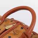 MCM Vicetos Garment Cover PVC Leather Brown Gold Tone Auth BA16200-8