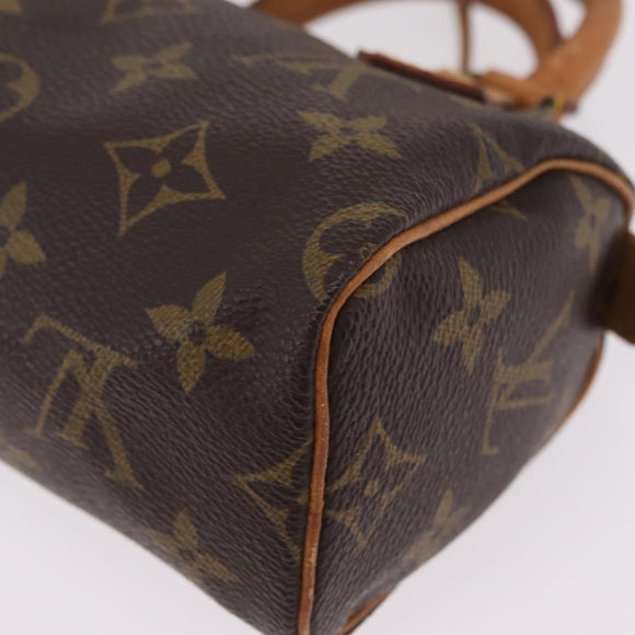 LOUIS VUITTON Monogram Mini Speedy Hand Bag M41534 LV Auth BA16201A