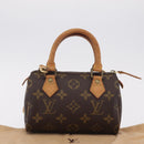 LOUIS VUITTON Monogram Mini Speedy Hand Bag M41534 LV Auth BA16201A-12