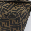 FENDI Zucca Canvas Mamma Baguette Shoulder Bag Black Silver Auth BA16202V-9