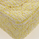 CHANEL Mini Matelasse Chain Shoulder Bag Tweed Yellow Gold CC Auth BA16205SM-18