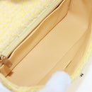 CHANEL Mini Matelasse Chain Shoulder Bag Tweed Yellow Gold CC Auth BA16205SM-9