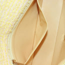 CHANEL Mini Matelasse Chain Shoulder Bag Tweed Yellow Gold CC Auth BA16205SM-29