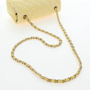 CHANEL Mini Matelasse Chain Shoulder Bag Tweed Yellow Gold CC Auth BA16205SM-7
