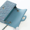 CHANEL Chanel 19 Dixneuf Chain Shoulder Bag Tweed Blue Gold CC Auth BA16208SM-20