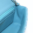 CHANEL Chanel 19 Dixneuf Chain Shoulder Bag Tweed Blue Gold CC Auth BA16208SM-24