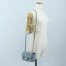 CHANEL Chanel 19 Dixneuf Chain Shoulder Bag Tweed Blue Gold CC Auth BA16208SM-29