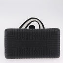 DELVAUX Brillon MM Champion Hand Bag Vinyl 2way Black White Auth BA16209V-5