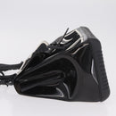 DELVAUX Brillon MM Champion Hand Bag Vinyl 2way Black White Auth BA16209V-4