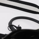 DELVAUX Brillon MM Champion Hand Bag Vinyl 2way Black White Auth BA16209V-14